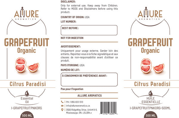 GrapeFruit Pink Organic Essential Oil