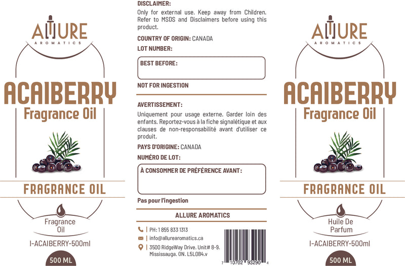 Acai Berry Fragrance Oil - Allure Aromatics