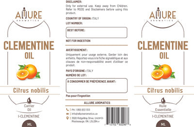 Clementine Essential Oil - Allure Aromatics